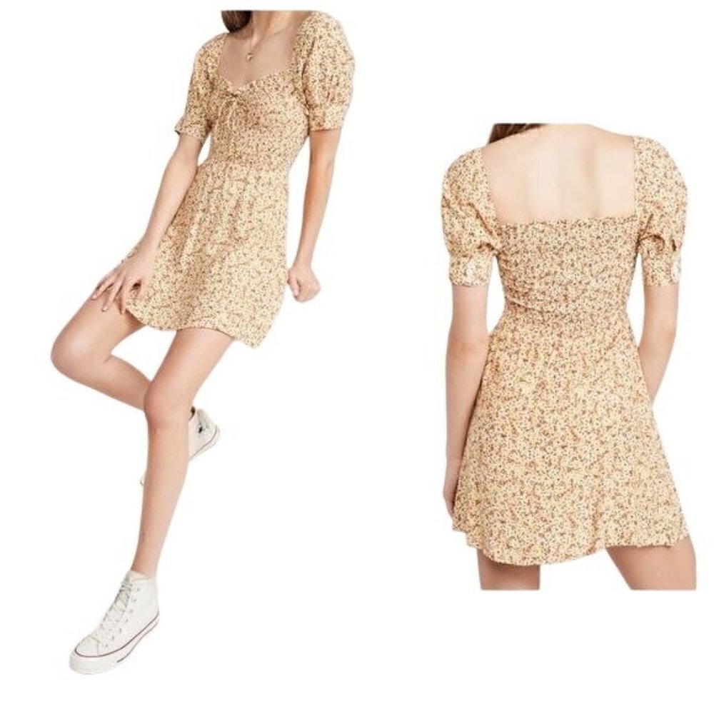 NWT Faithfull The Brand Dulcia Mini Dress, Size‎ US10